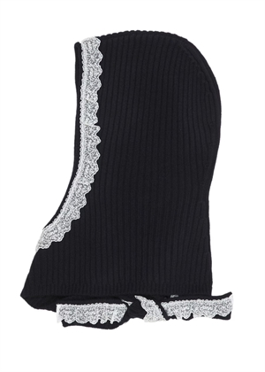 Compact wool balaclava lace Sky Captain B3020274 Ganni 